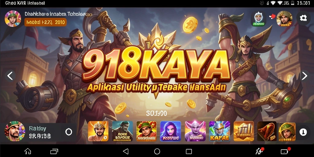 Tampilan aplikasi 918KAYA dengan fitur Utility yang memudahkan pengguna.