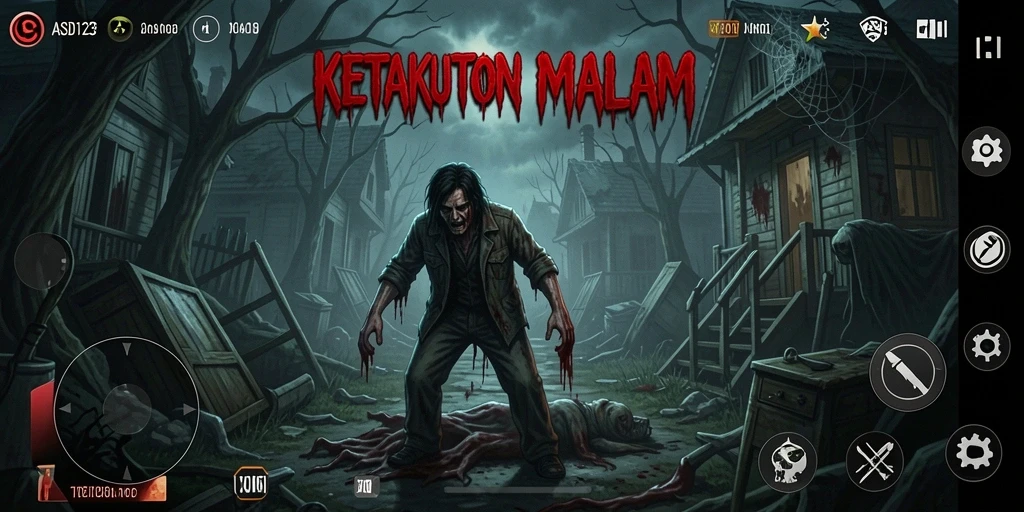 Gameplay Horror menegangkan dengan visual menakutkan.