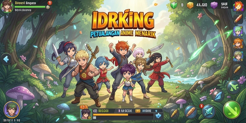 Gameplay seru IDRKING dengan karakter anime yang memukau.