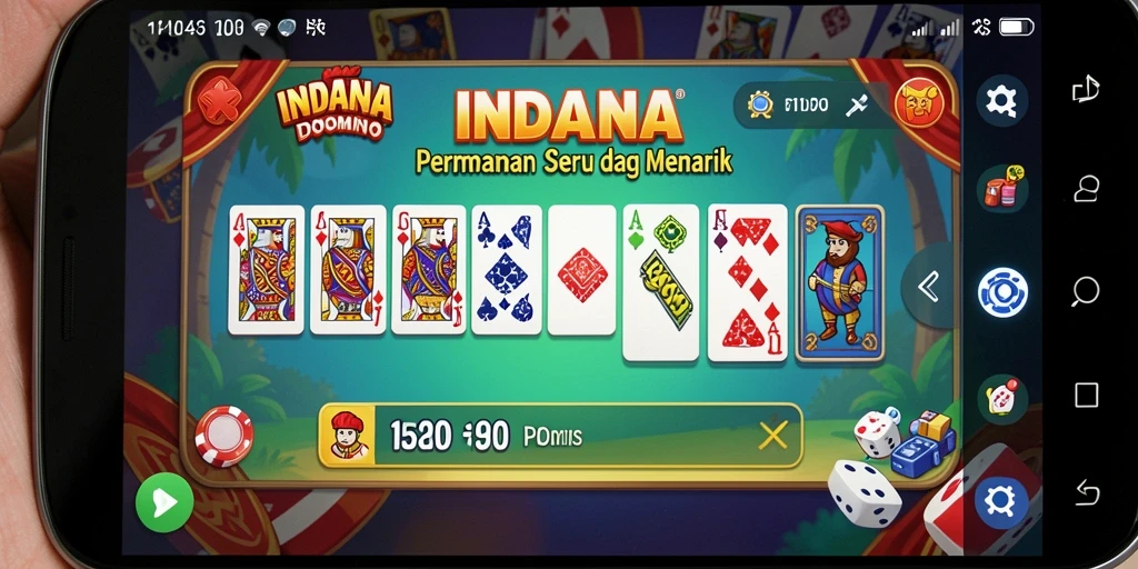 Tampilan gameplay INDAAA yang menampilkan serunya permainan Domino.