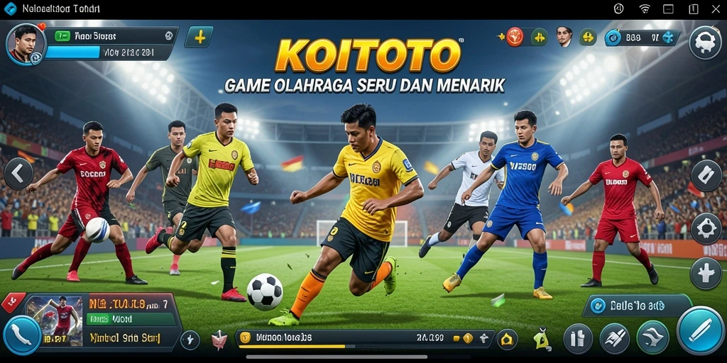 Tangkapan layar gameplay KOITOTO yang menarik di tengah pertandingan olahraga.
