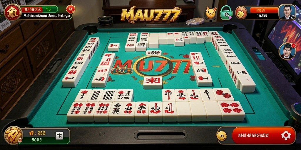 Tangkapan layar gameplay MAU777 menampilkan ubin Mahjong yang menarik.