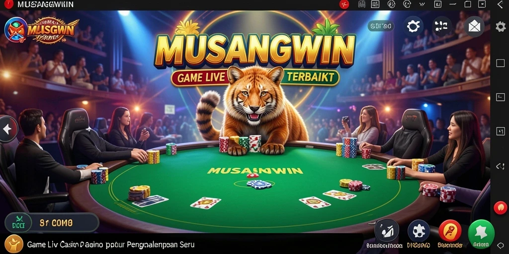 Tampilan gameplay Live Casino yang mendebarkan di MUSANGWIN.