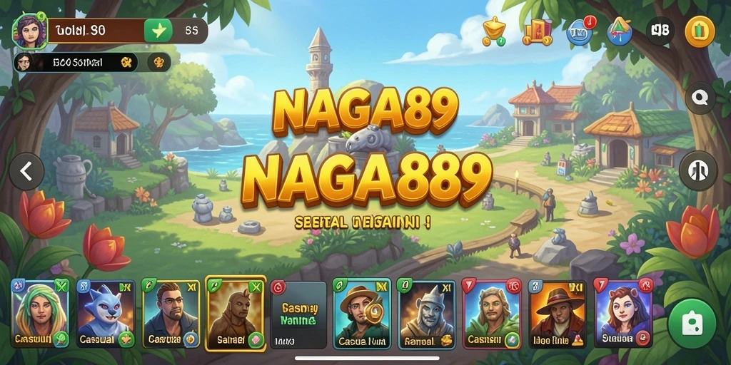 Tampilan gameplay NAGA889 yang penuh warna dan menghibur.