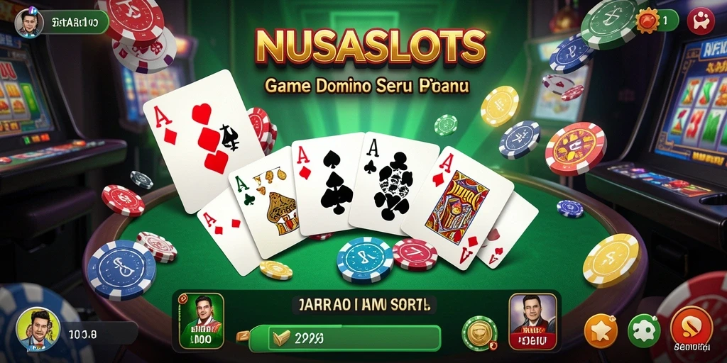 Screenshot NUSASLOTS menampilkan gameplay Domino yang menarik dan interaktif.