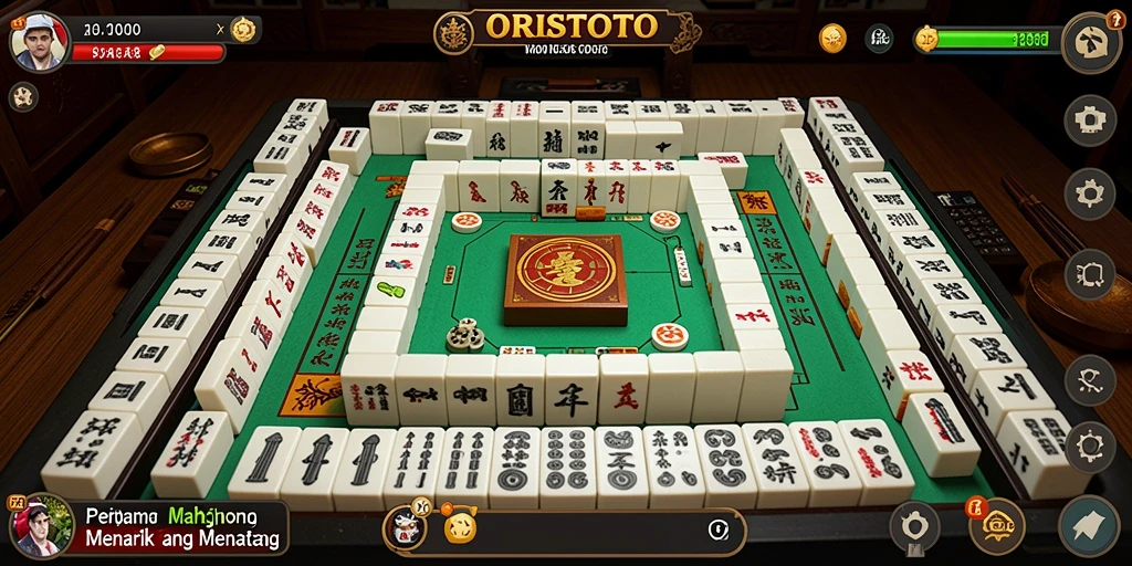 Gameplay ORISTOTO yang seru dan menantang dalam permainan Mahjong.