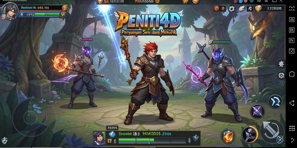 Screenshot utama PENITI4D menampilkan aksi seru dalam permainan MMORPG.