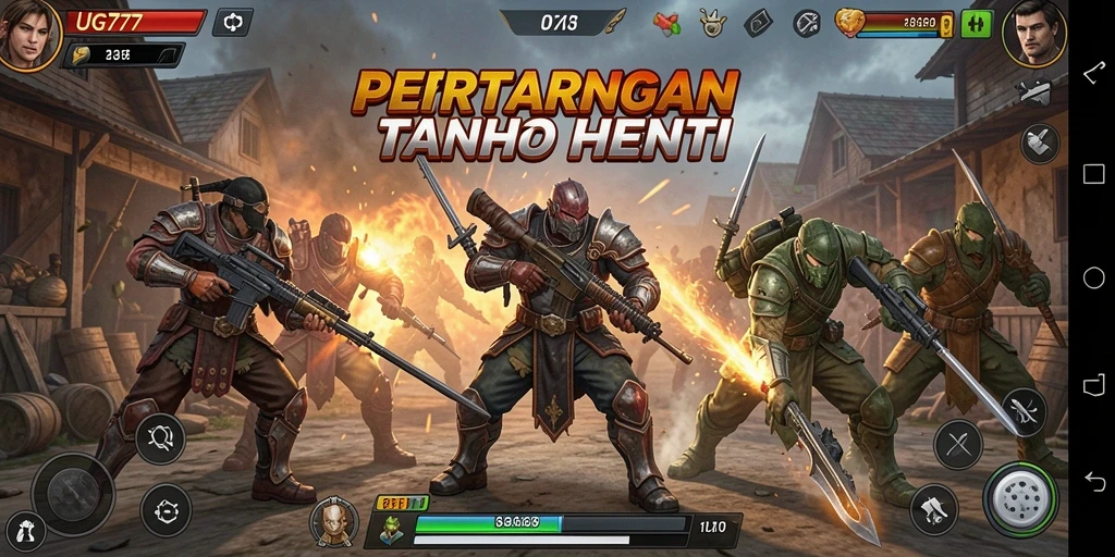 Tangkapan layar utama UG777 menampilkan aksi pertarungan yang mendebarkan.