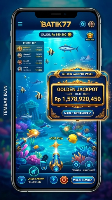 Tampilan utama aplikasi batik77 yang intuitif dan menarik.